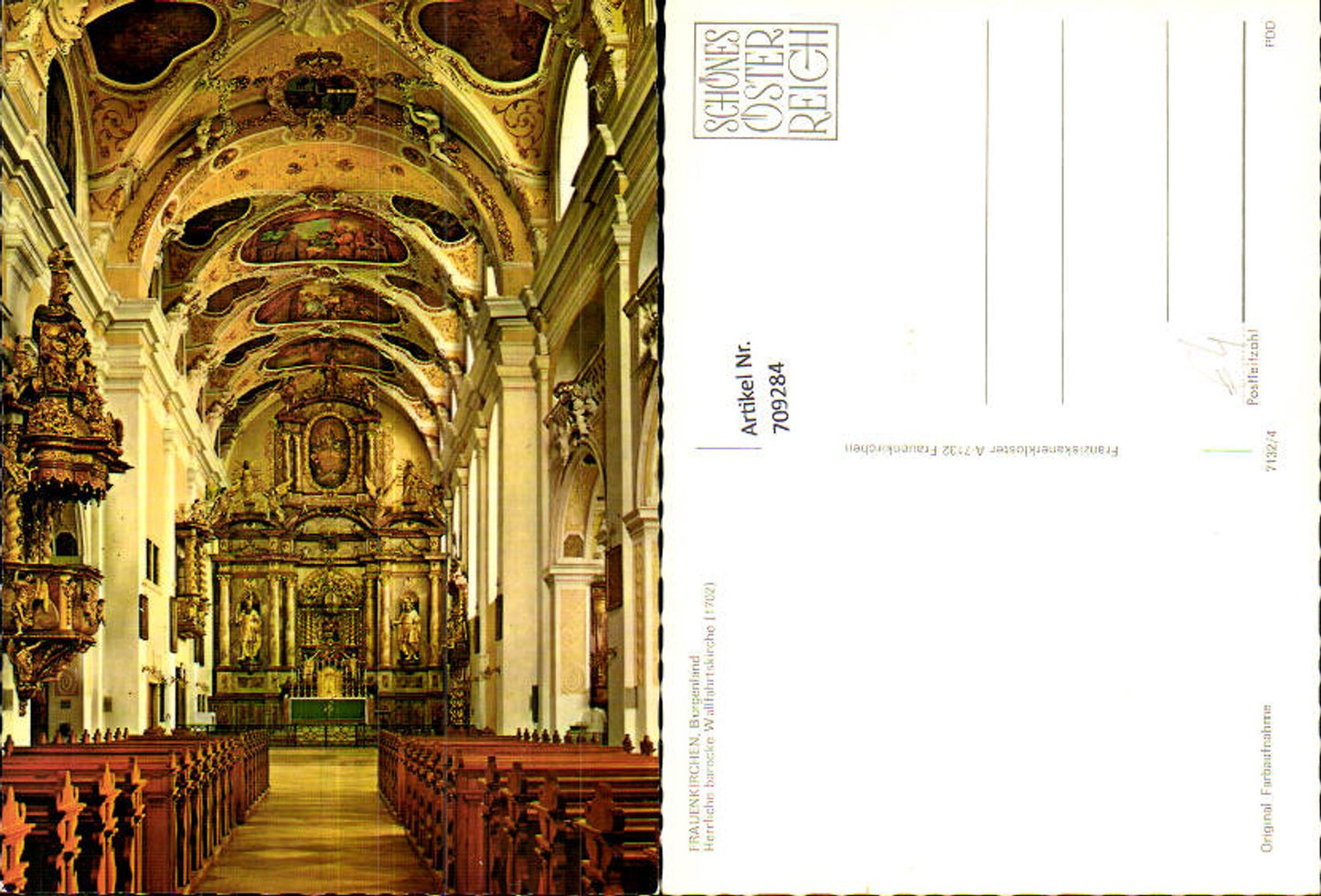 709284 Frauenkirchen Wallfahrtskirche Innenansicht