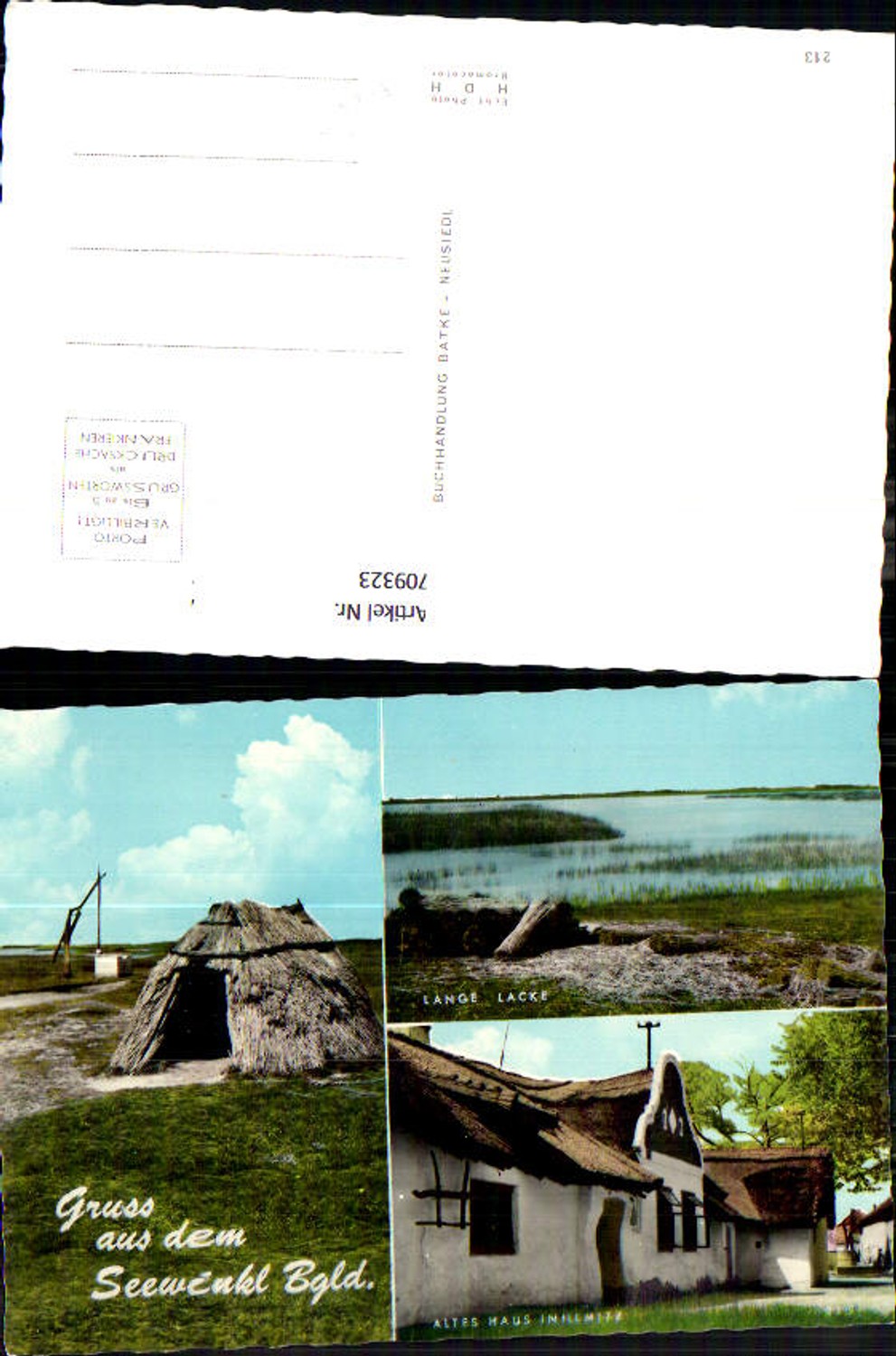 709323 Mehrbild AK Seewinkel Burgenland Altes Haus i. Illmitz Lange Lacke