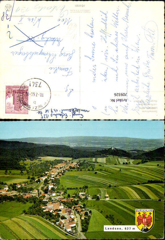 709326 Fliegeraufnahme Markt Sankt Martin Landsee mit Ruine Landsee pub Alpine Luftbild FÖ 57221