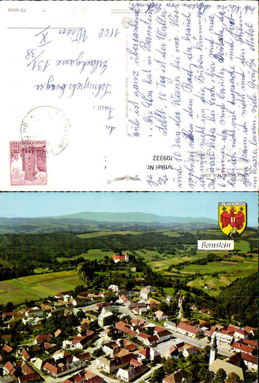 709332 Fliegeraufnahme Bernstein mit Burg Bernstein pub Alpine Luftbild FÖ 56530