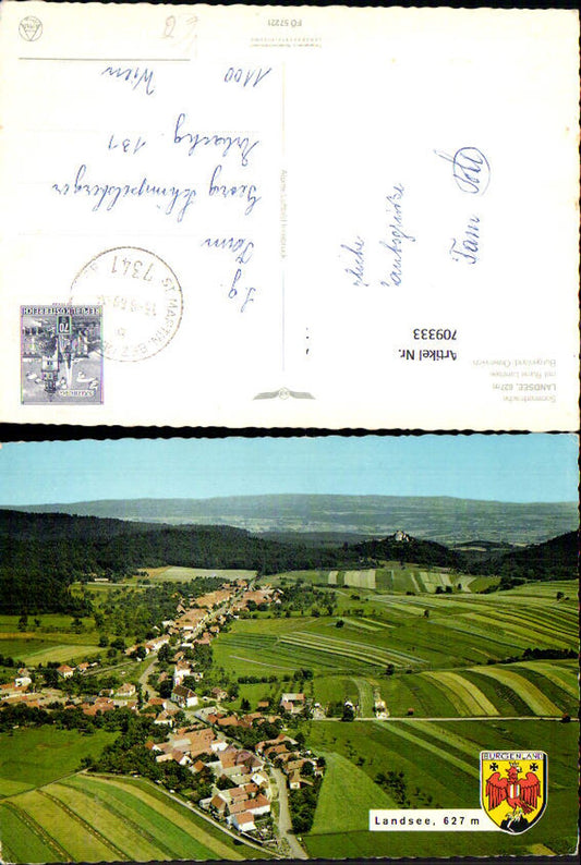 709333 Fliegeraufnahme Landsee mit Ruine Landsee pub Alpine Luftbild FÖ 57221