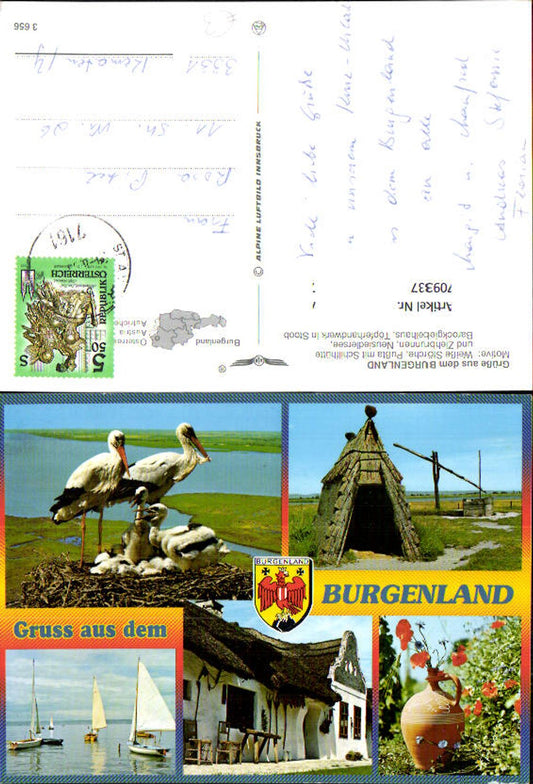 709337 Mehrbild AK Burgenland Störche Ziehbrunnen Neusiedlersee Stoob Töpferhandwerk