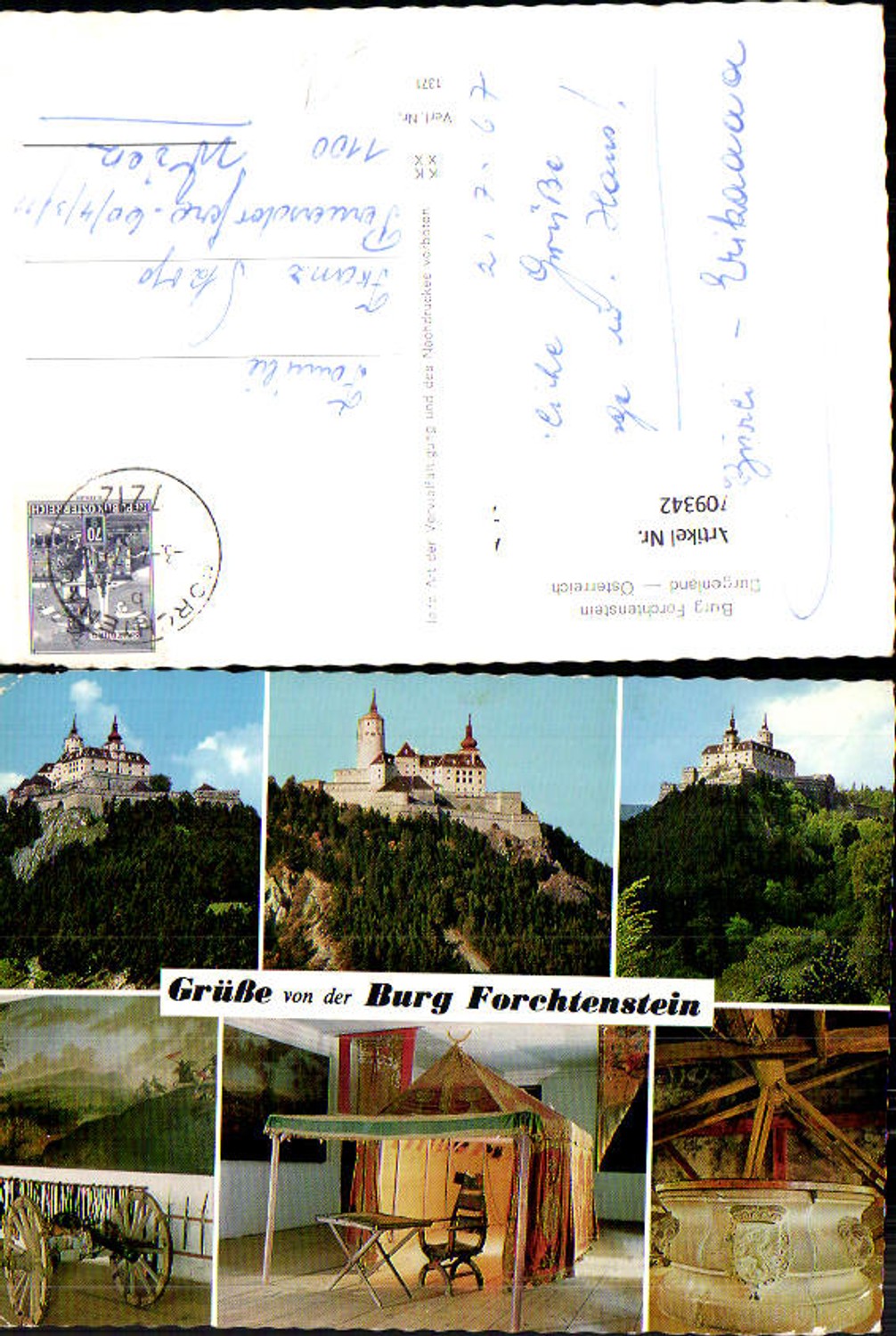 709342 Mehrbild AK Forchtenstein Burg Forchtenstein Ansichten Geschütz