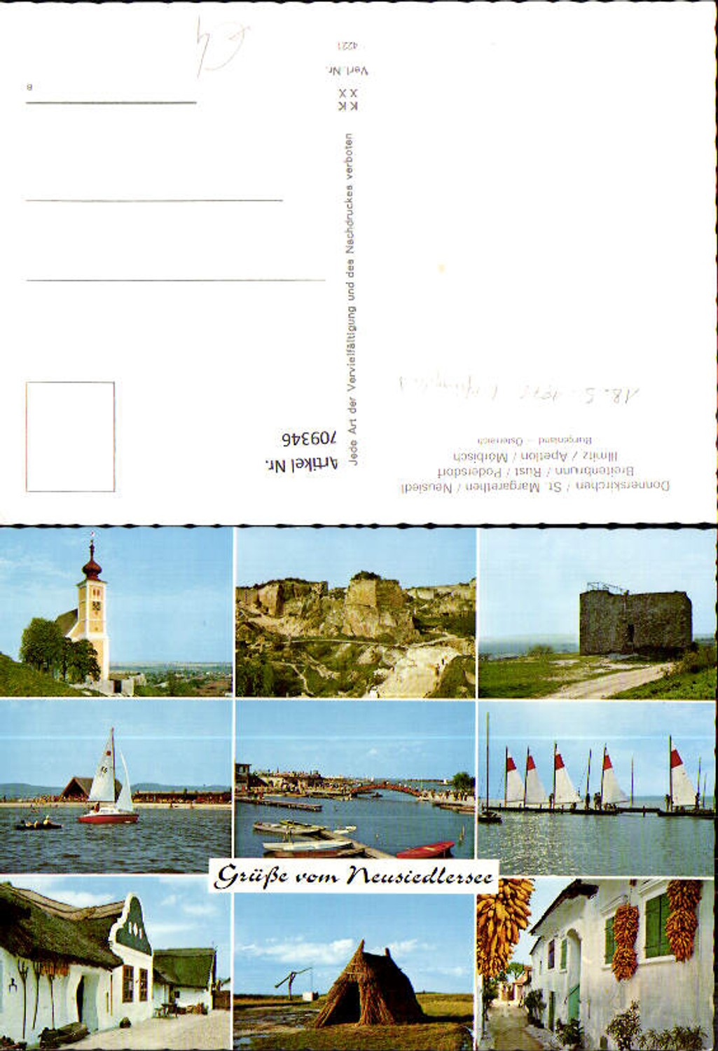 709346 Mehrbbild AK Neusiedlersee Donnerskirchen St Margarethen Neusiedl Rust Mörbisch