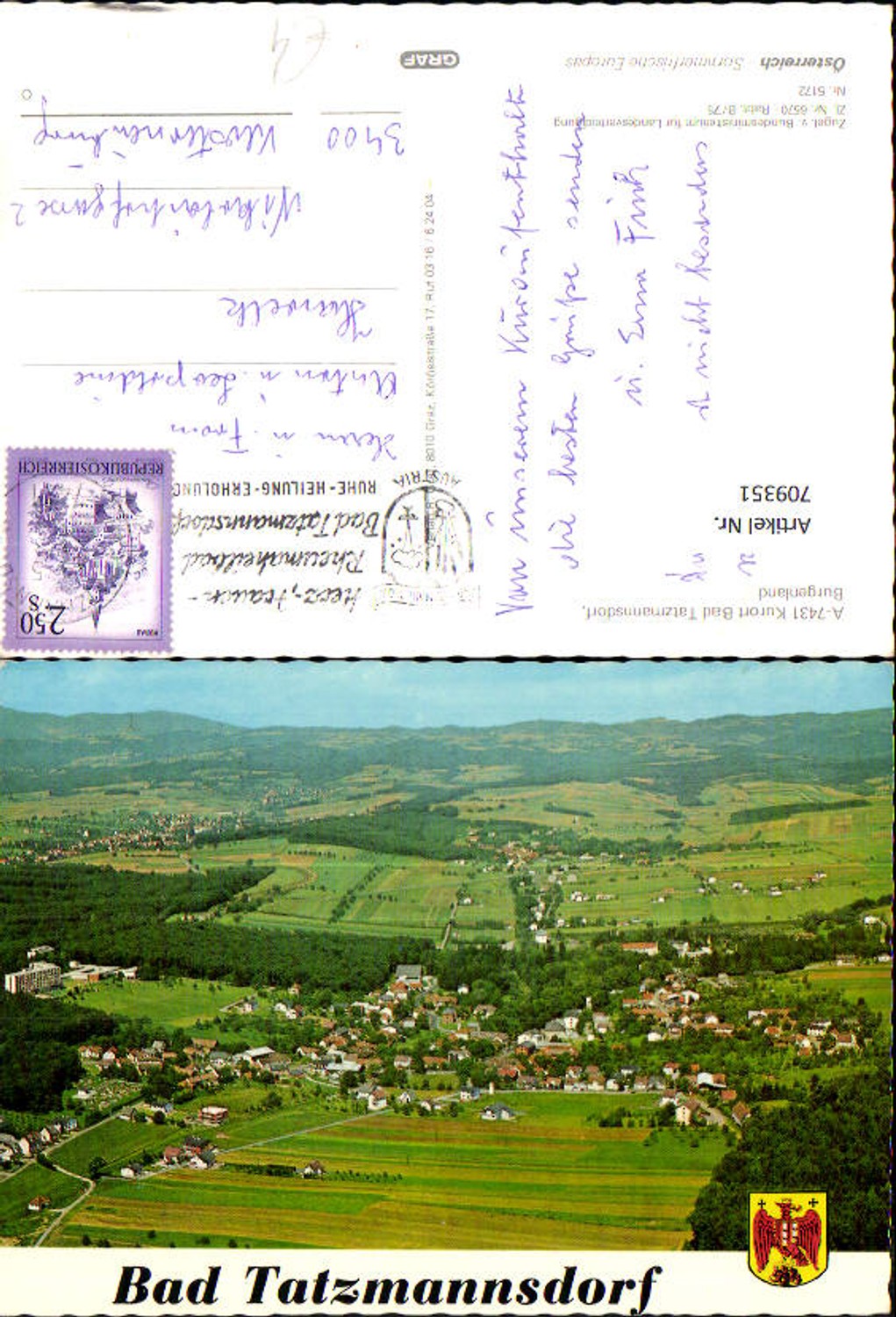 709351 Fliegeraufnahme Bad Tatzmannsdorf