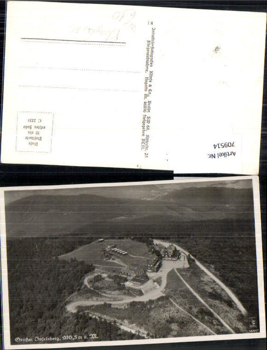709514 Aerial photograph of Großer Inselsberg, Bad Tabarz, Gotha, Rennsteig