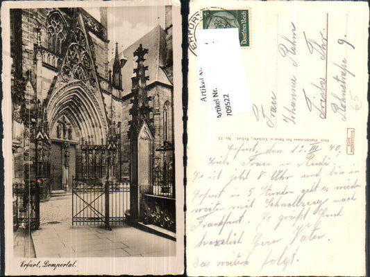 709522 Erfurt Cathedral Portal gel Triebes