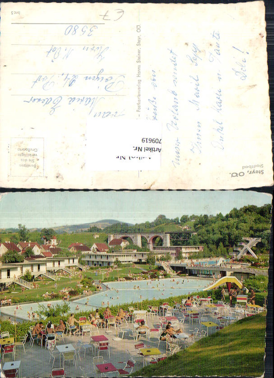 709619 Steyr Stadtbad Bad Freibad 1970