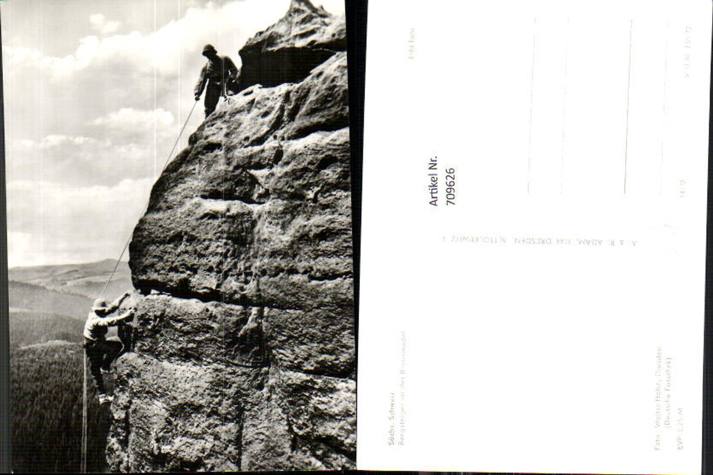 709626 Sächsische Schweiz Rathen Kletterer Bergsteiger Brosinnadel
