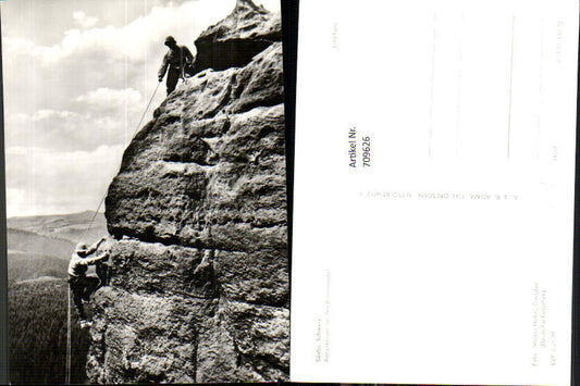 709626 Sächsische Schweiz Rathen Kletterer Bergsteiger Brosinnadel
