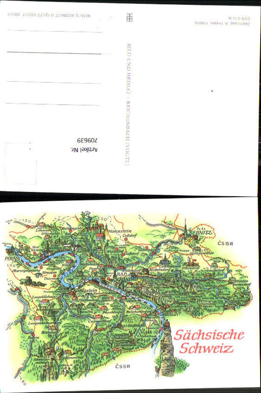 709639 Sächsische Schweiz Rathen Sebnitz landkarte AK Landkarten-AK