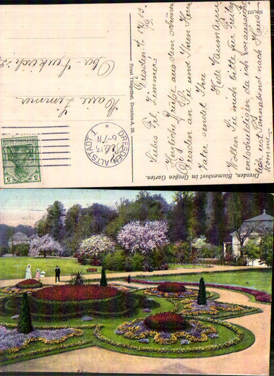 709665 Dresden Blumenbeet Großen Garten gel Oberneukirch Lausitz