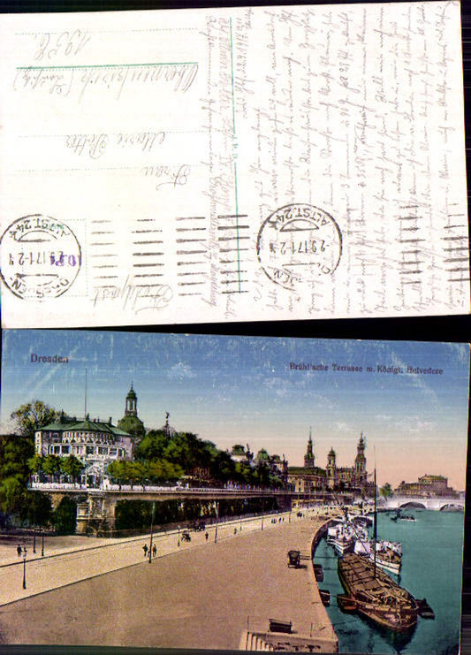 709670 Dresden Brühlsche Terrassen Belvedere  Feldpost Oberneukirch Lausitz