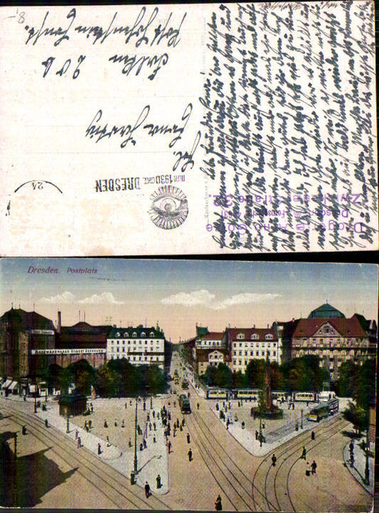709677 Dresden Postplatz gel Falken Hohenstein Ernstthal Callenberg