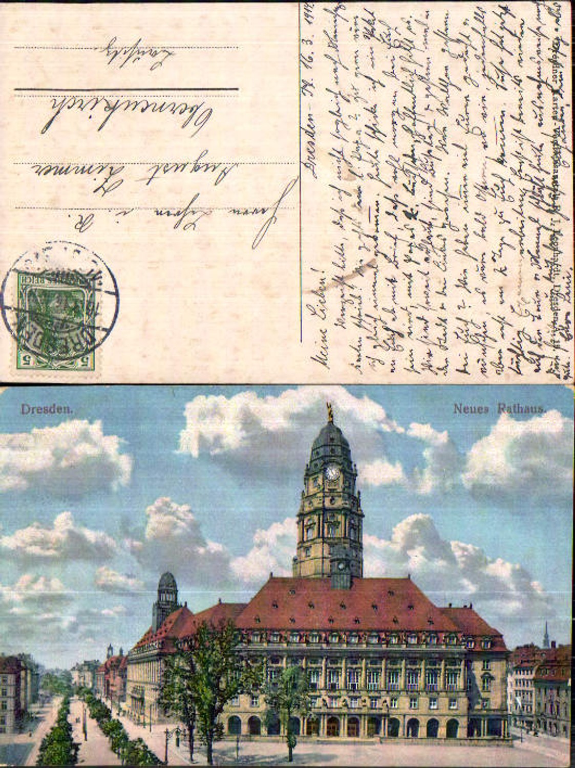 709679 Dresden Neues Rathaus gel Oberneukirch Lausitz