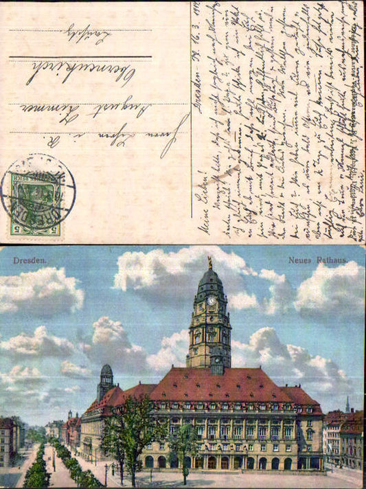709679 Dresden Neues Rathaus gel Oberneukirch Lausitz