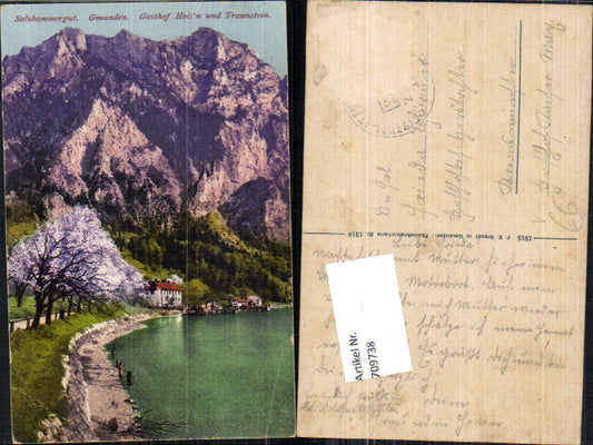 709738 Gmunden am Traunsee Gasthaus Hoisn Traunstein pub Brandt 1318