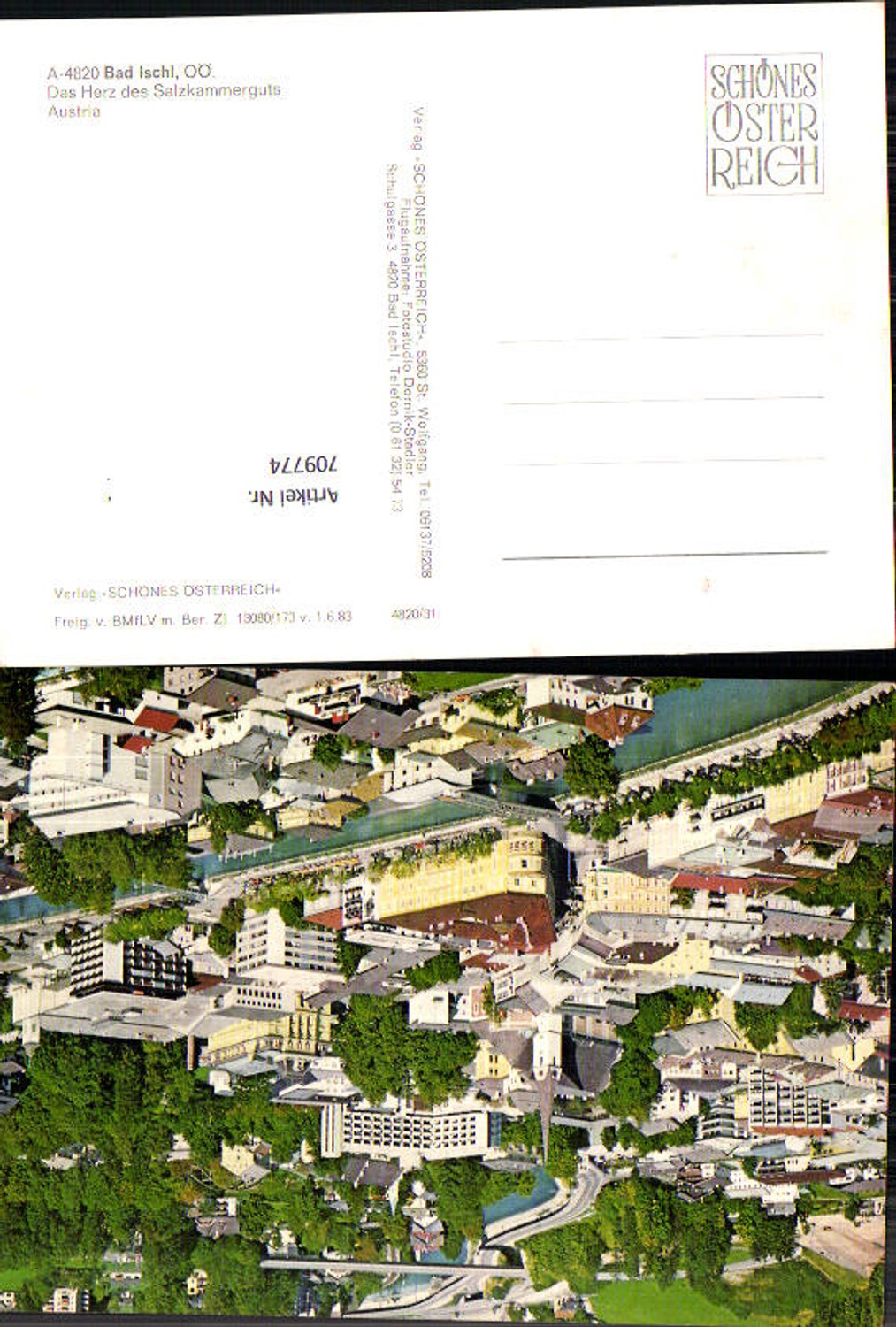 709774 Bad Ischl Luftbild Fliegeraufnahme