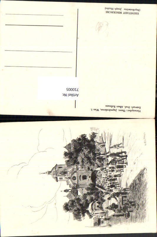 710005 Burgenland Eisenstadt Bergkirche Künstler AK Albert Kollmann