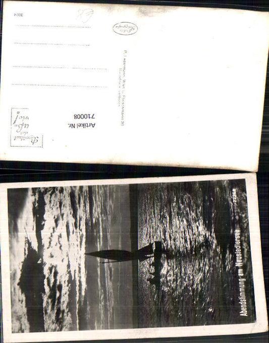 710008 Burgenland Abendstimmung am Neusiedlersee Neusiedl am See Rust Segelboot