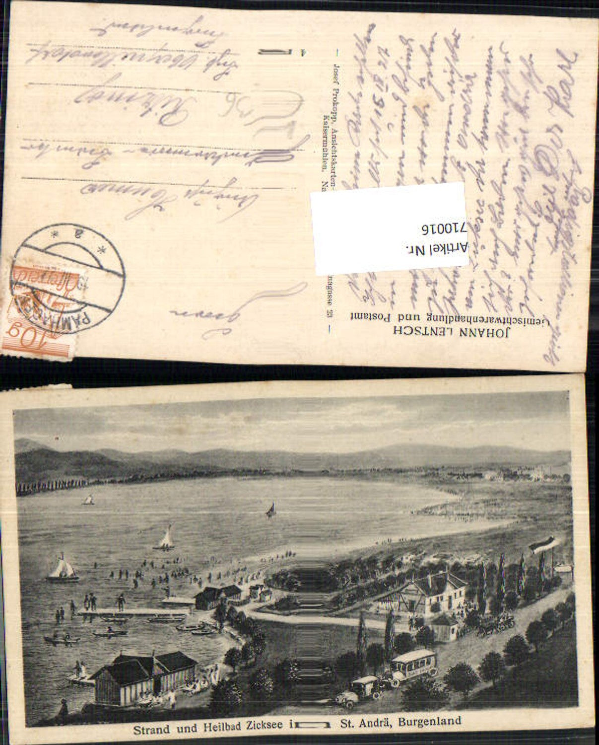 710016 Künstler AK Josef Prokopp Zicksee in St. Andrä Neusiedl am See