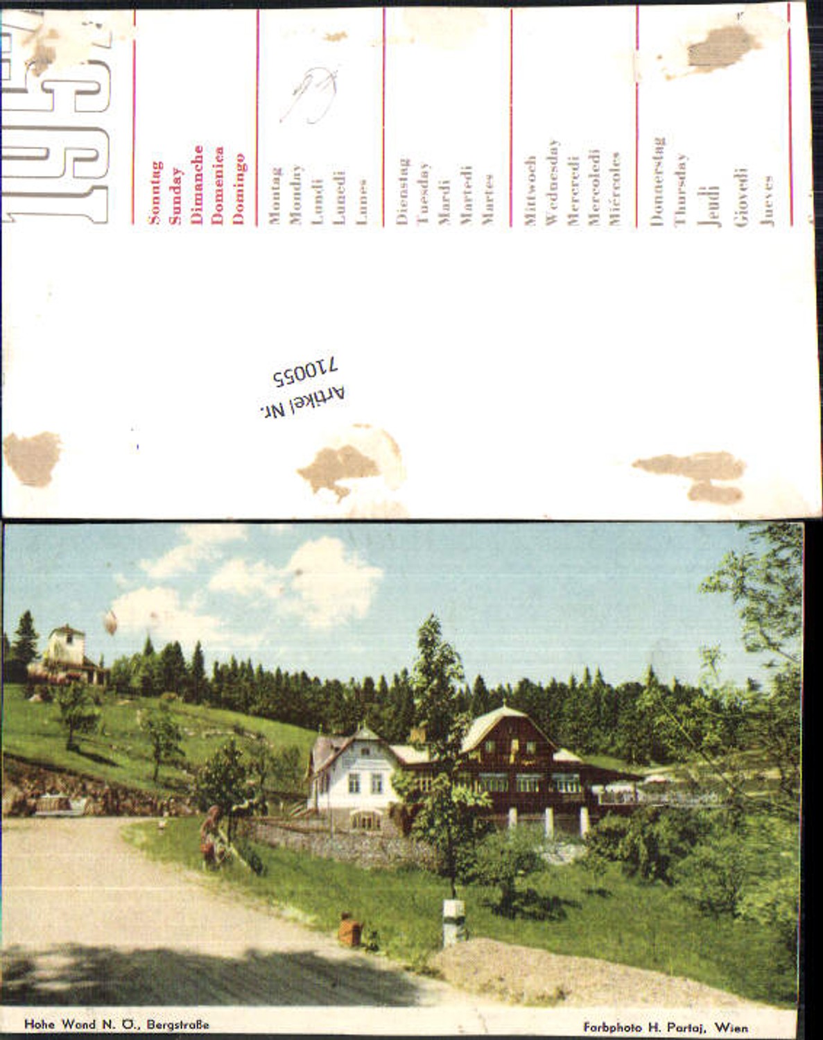 710055 Color photo Hohe Wand Stollhof Bergstraße Gasthaus