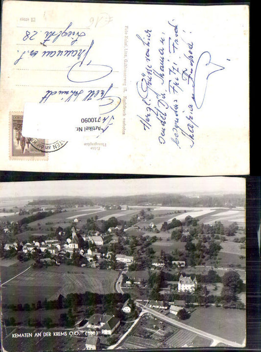 710090 Fliegeraufnahme Kematen an der Krems Luftbild pub Foto Nakel