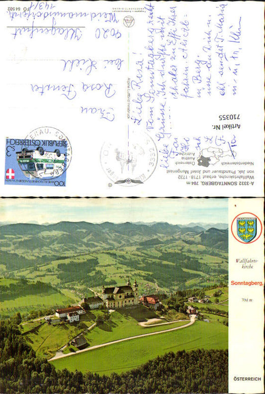 710355 Sonntagberg bei Kematen Rosenau Waidhofen an der Ybbs Luftbild Fliegeraufnahme pub Alpine