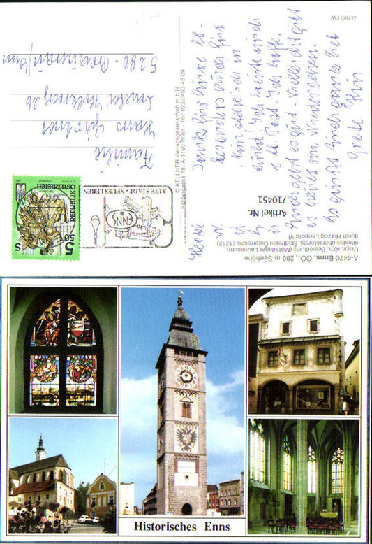 710451 Mehrbild AK Enns Stadtturm Kirche