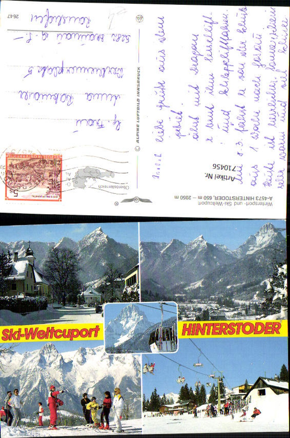 710456 Mehrbild Ak Hinterstoder Wintersport Seilbahn Gondel