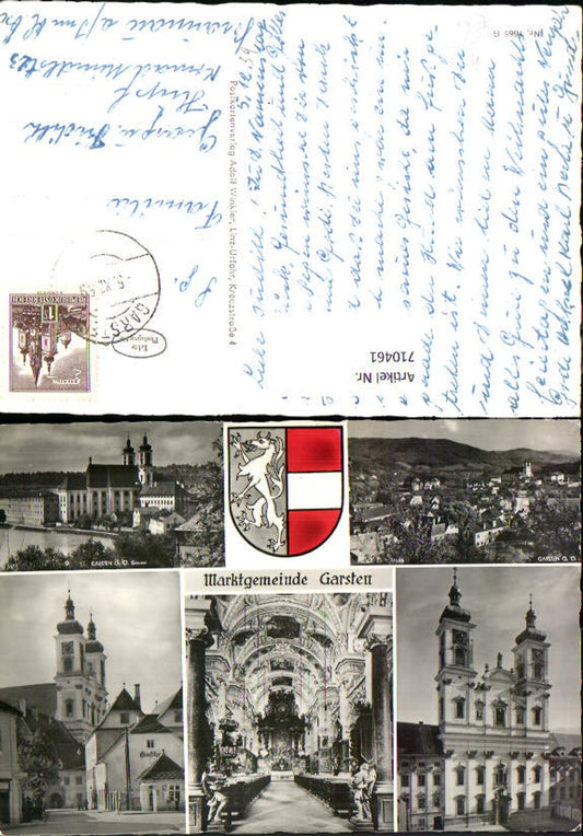 710461 Mehrbild AK Garsten b. Steyr Konvent Außen u. Innenansicht