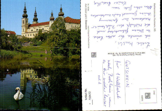 710472 Pilgrimage Church Puchheim Swan in the foreground