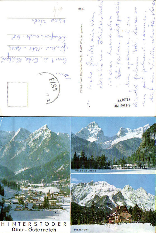 710473 Multi-image AK Hinterstoder Polsterlucke Dietl-Gut in winter