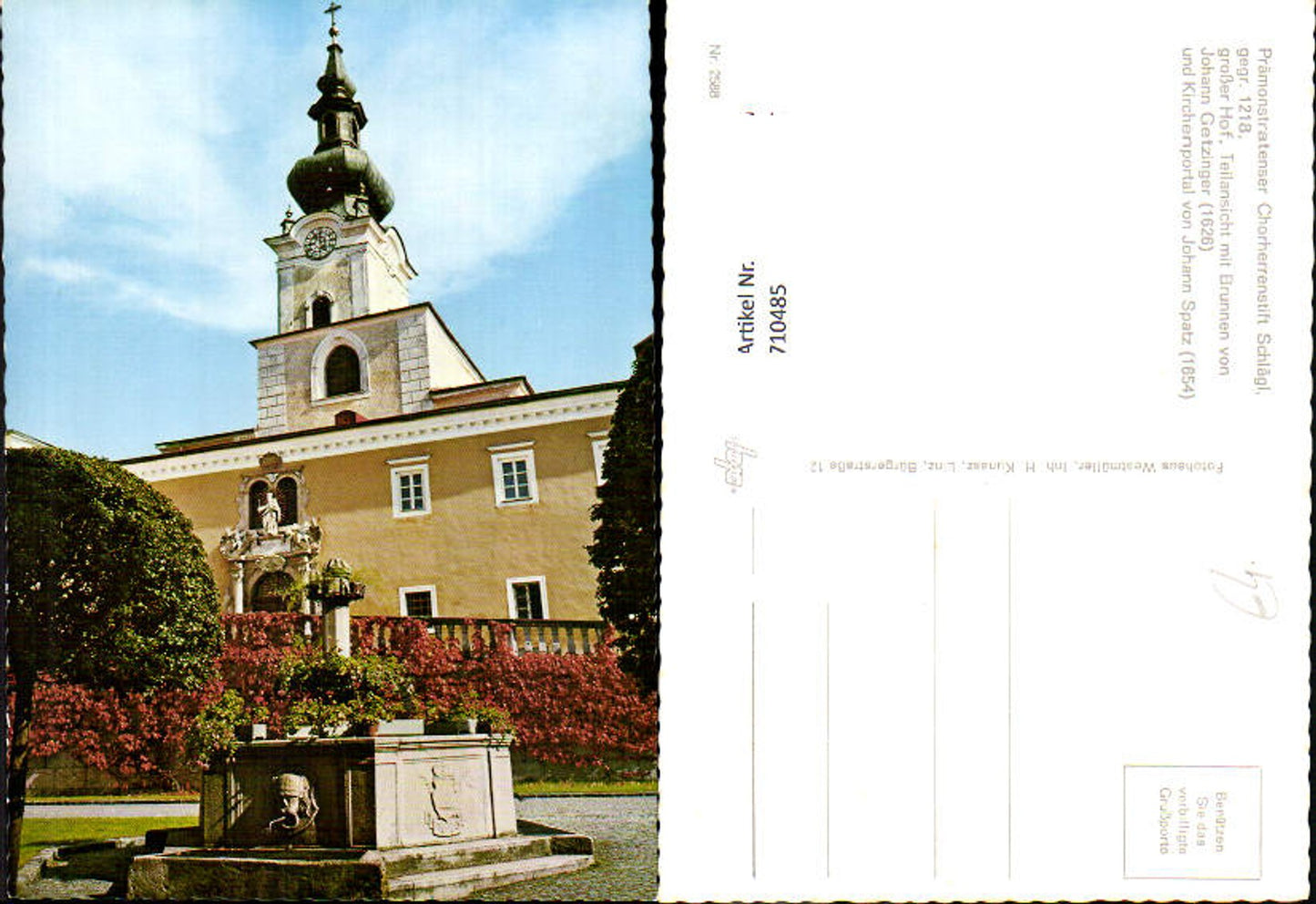 710485 Prämonstratenser Chorherrenstift Schlägl Aigen-Schlägl Brunnen