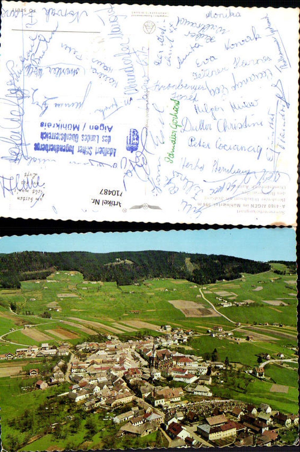 710487 Fliegeraufnahme Aigen im Mühlkreis Aigen-Schlägl pub Alpine Luftbild FÖ 54017