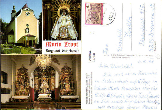 710488 Multi-image AK Pilgrimage Church Maria Trost Berg near Rohrbach Mühlviertel