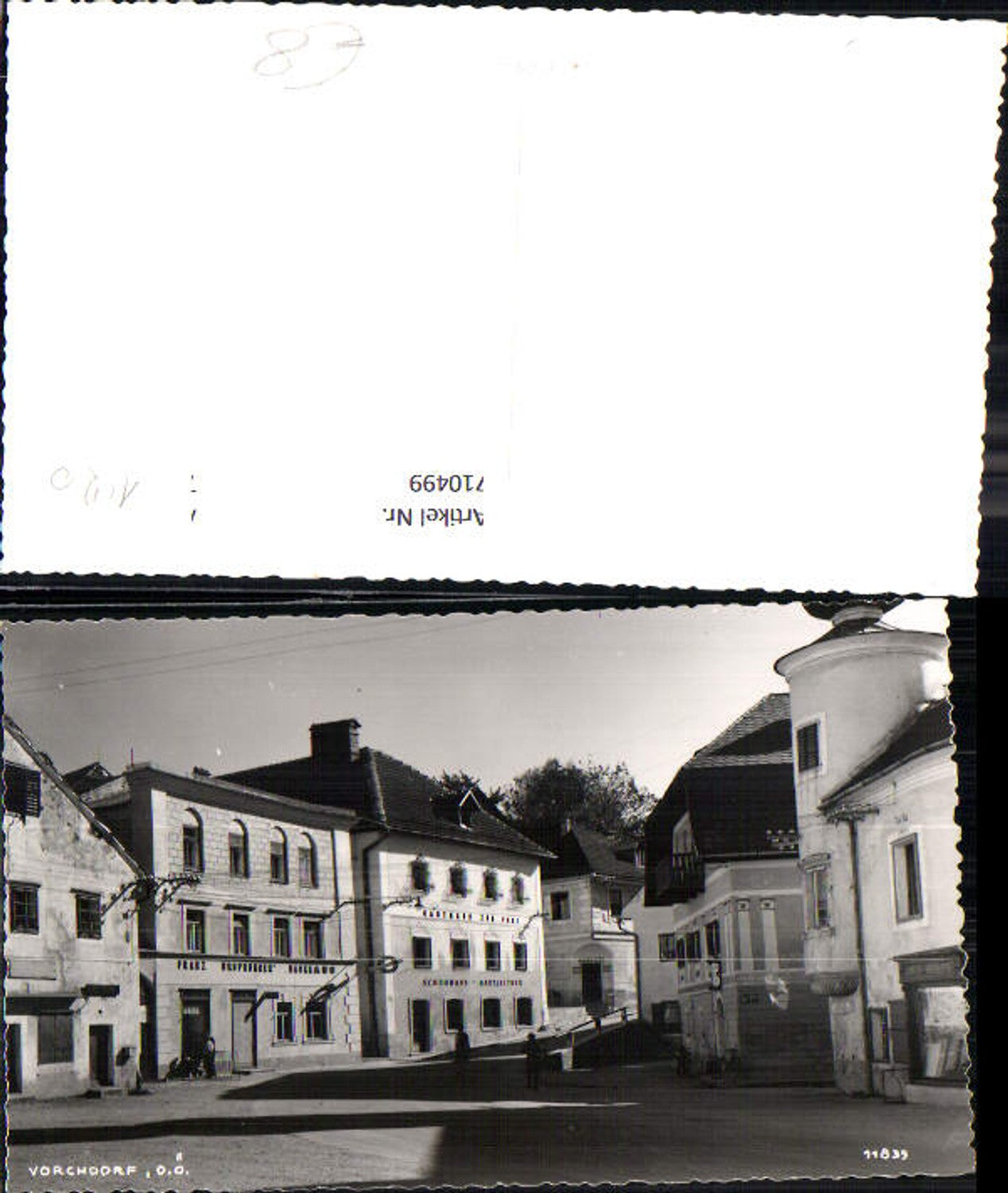710499 Foto AK Vorchdorf Dorfplatz Gasthaus zur Post Backhaus
