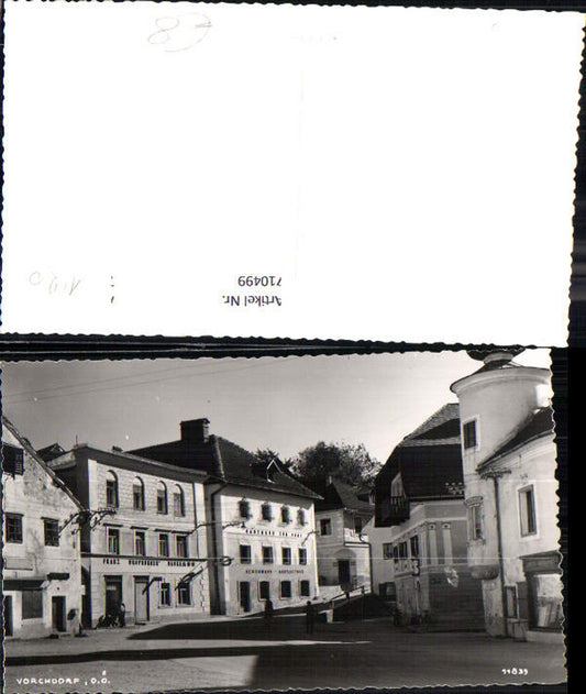 710499 Foto AK Vorchdorf Dorfplatz Gasthaus zur Post Backhaus