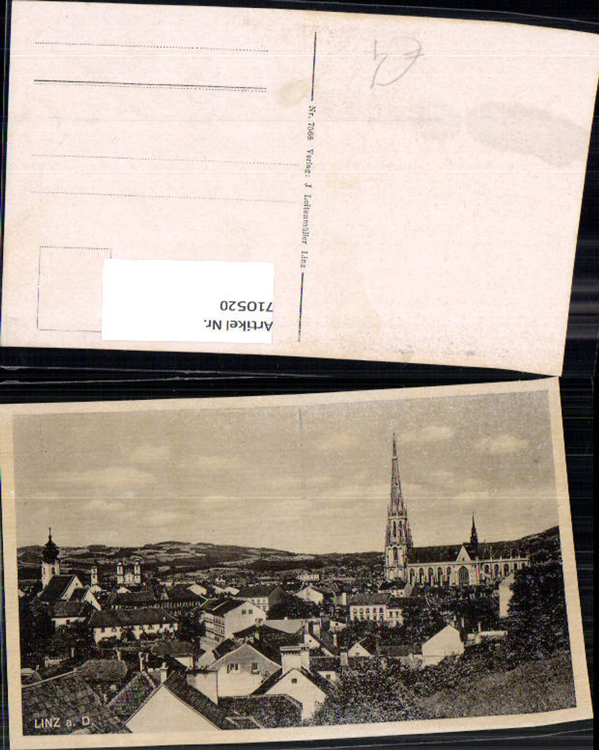 710520 Linz a. d. Donau Ansicht Dächer d. Stadt