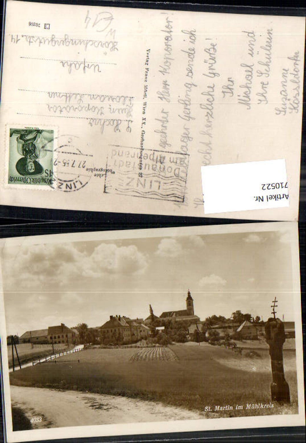 710522 Foto AK St Martin im Mühlkreis Ansicht 1955
