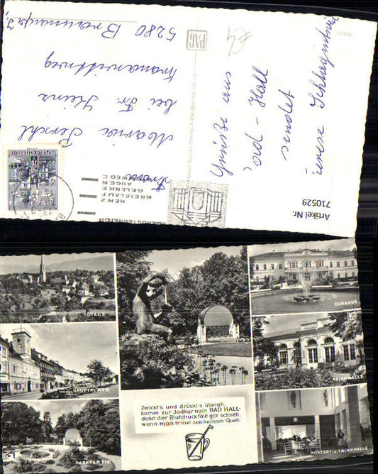 710529 Mehrbild AK Bad Hall Kurhaus Hauptplatz Parkpartie