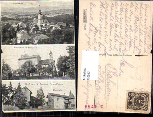 710557 Seltene Mehrbild AK St Johann am Walde Totale Kegelbahn Restauration am Hannsberg
