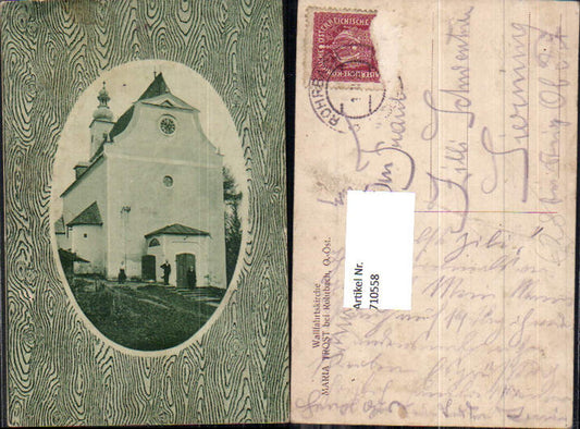 710558 Wallfahrtskirche Maria Trost b. Rohrbach Passepartout Holzmaserung