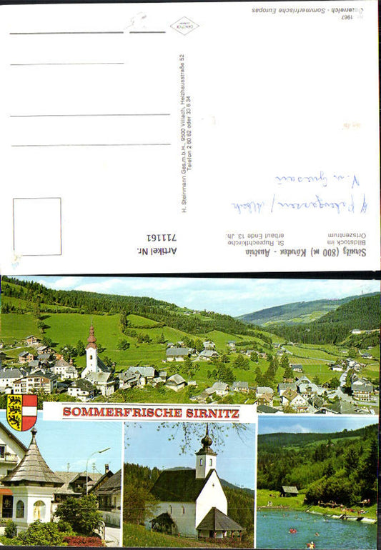 711161 Multi-image AK Sirnitz Albeck wayside shrine town center St. Ruprecht's Church