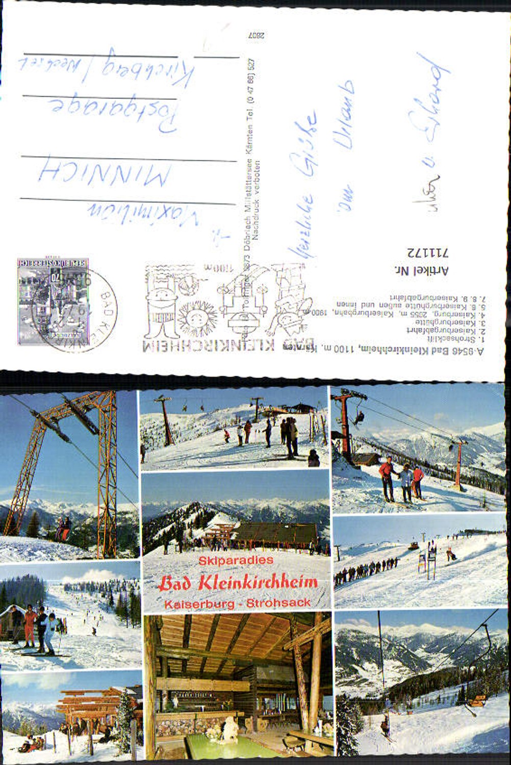 711172 Mehrbild AK Bad Kleinkirchheim Kaiserburg Strohsack Wintersport Skilift