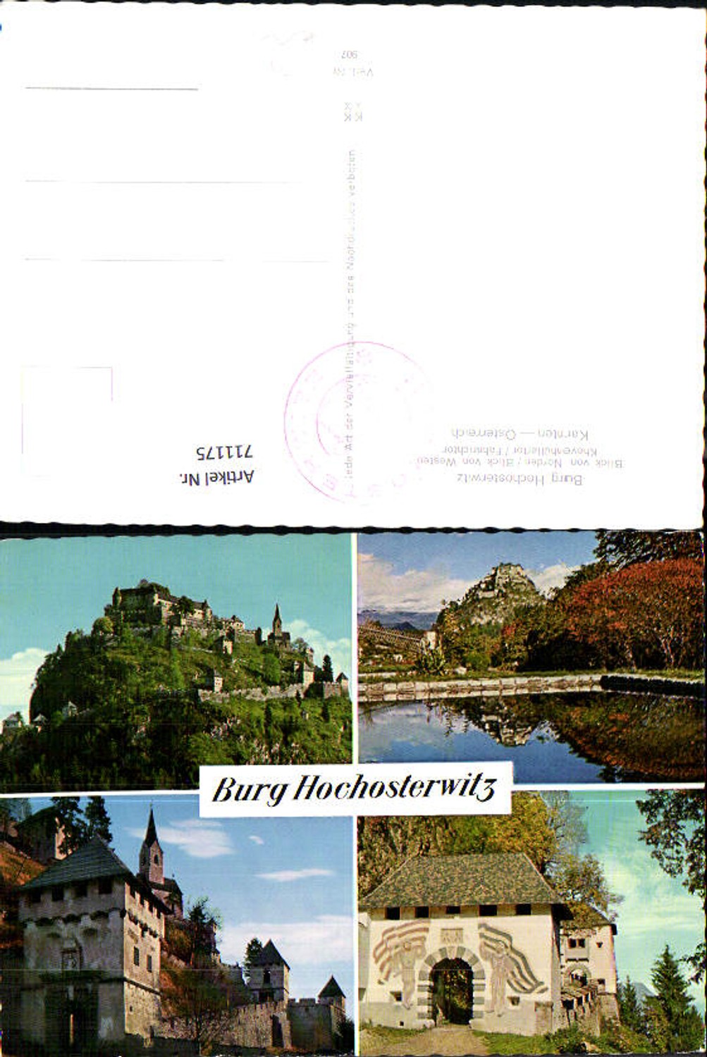 711175 Mehrbild AK Launsdorf Burg Hochosterwitz Blick v. Norden Blick v. Westen Khevenhüllertor Fähnrichter