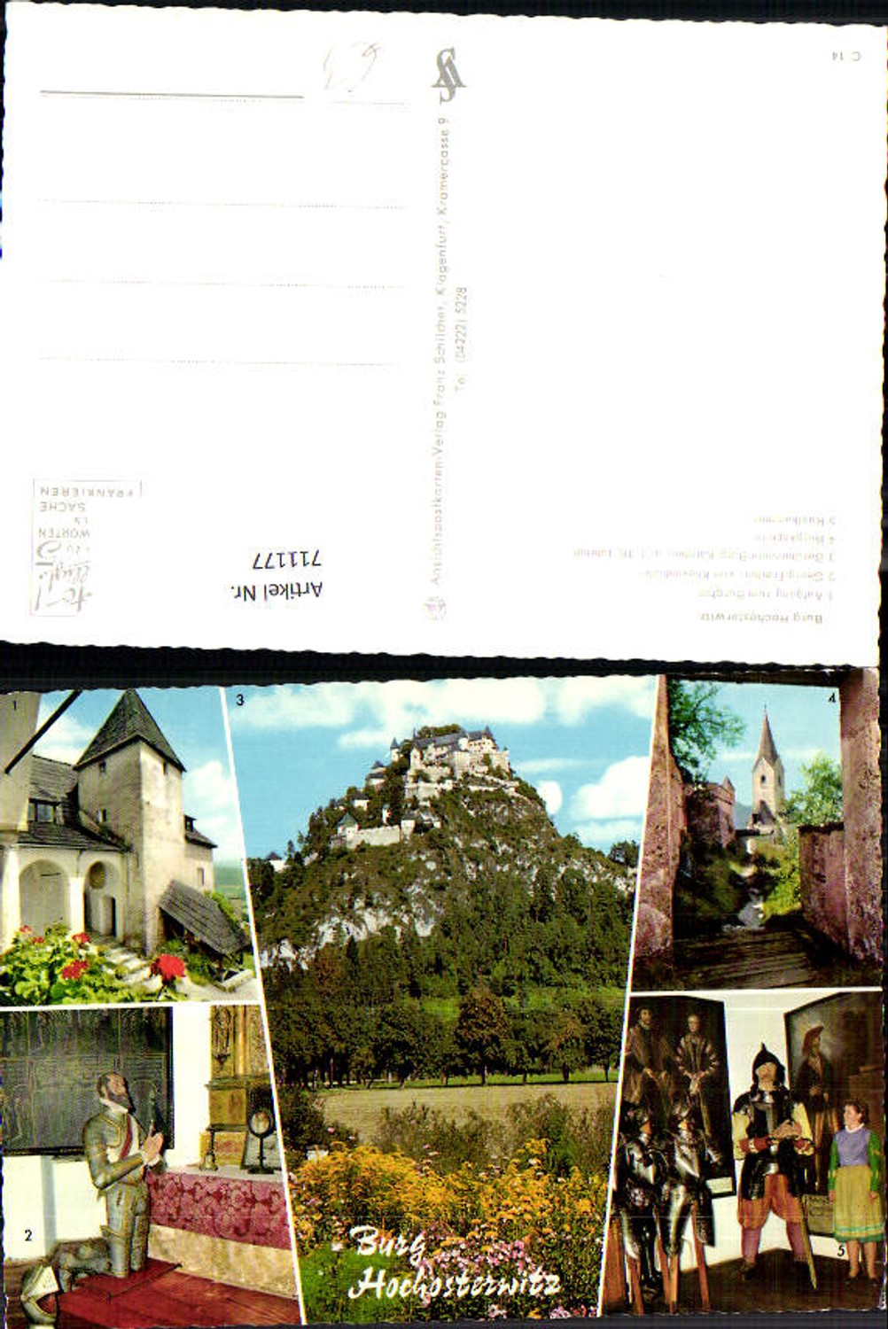 711177 Mehrbild AK Launsdorf Burg Hochosterwitz Aufgang Burghof Burgkapelle Rüstkammer