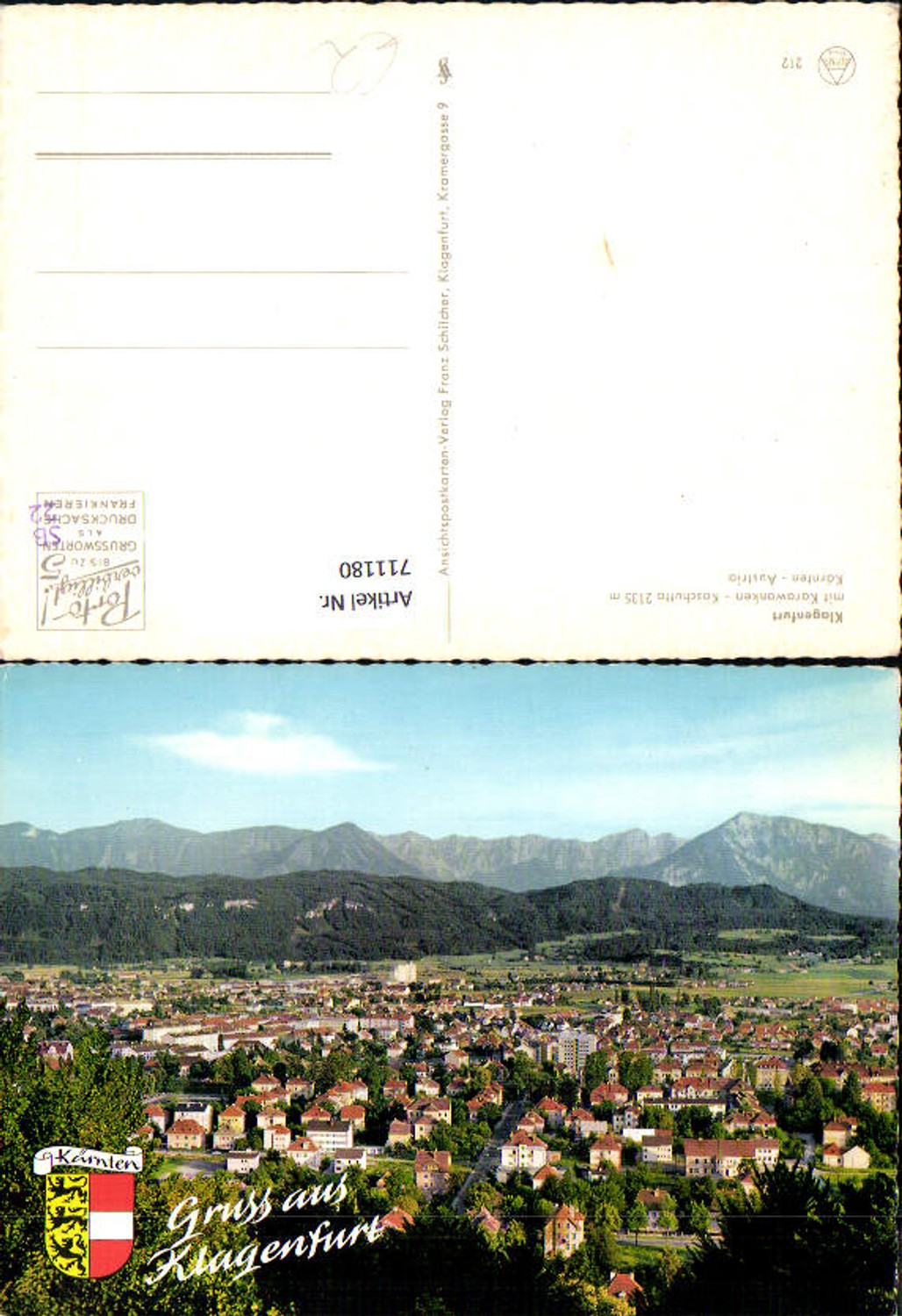 711180 Klagenfurt with Karawanken Koschutta
