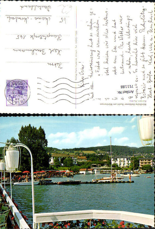 711188 Velden Northern Velden Bay on Lake Wörthersee Boats