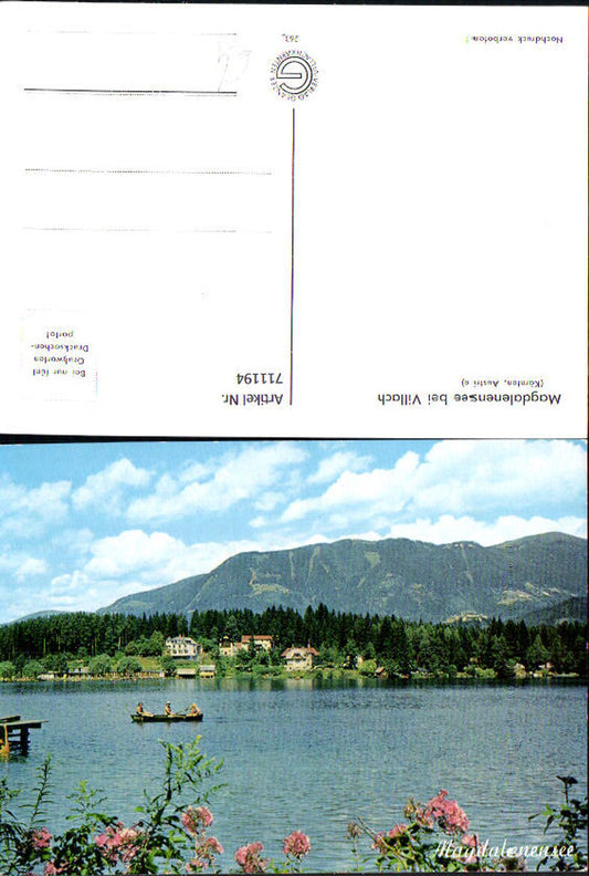 711194 Magdalenensee b. Villach Ruderboot Boot